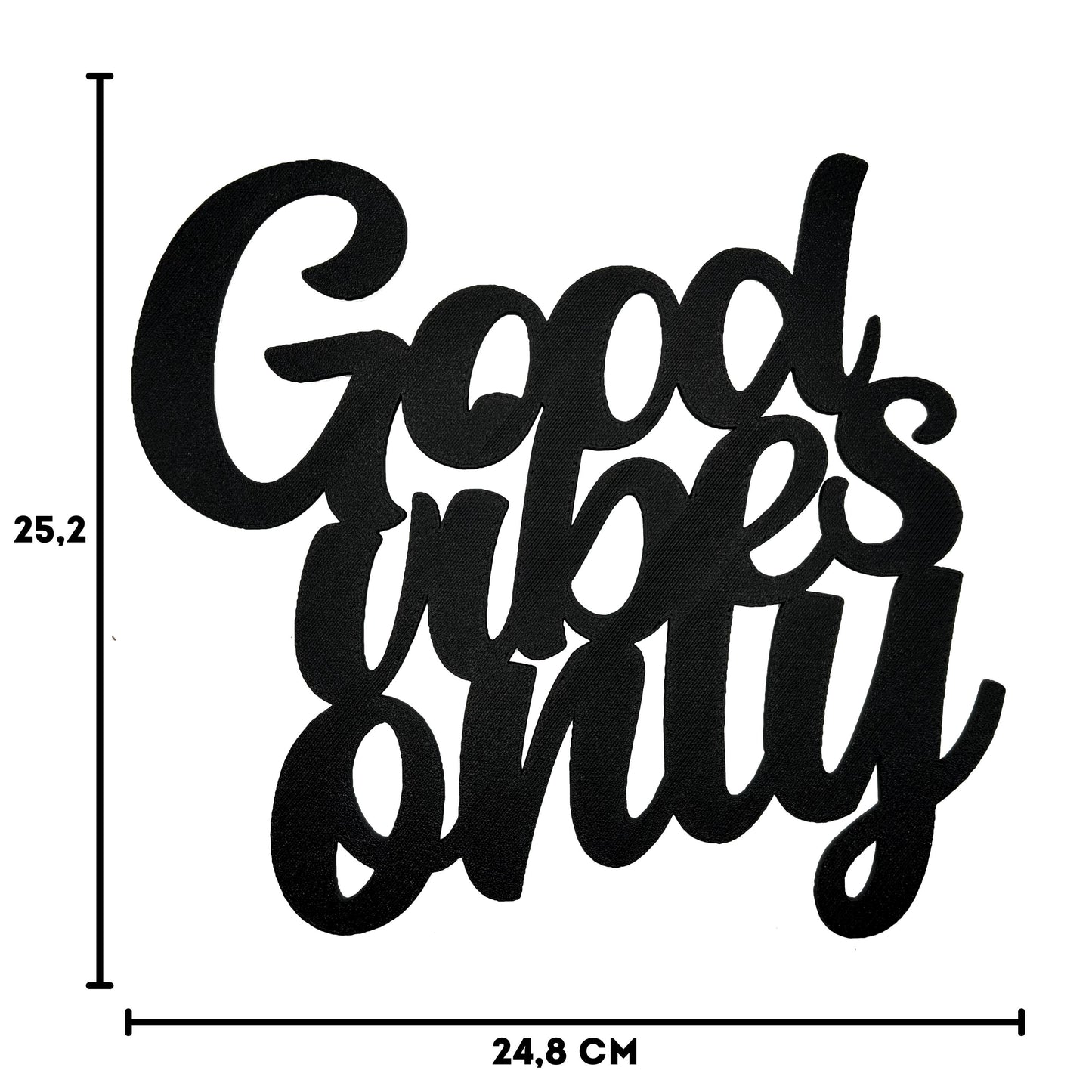 Klebendes Good vibes only Schild als moderne Wanddekoration – Produktansicht 4