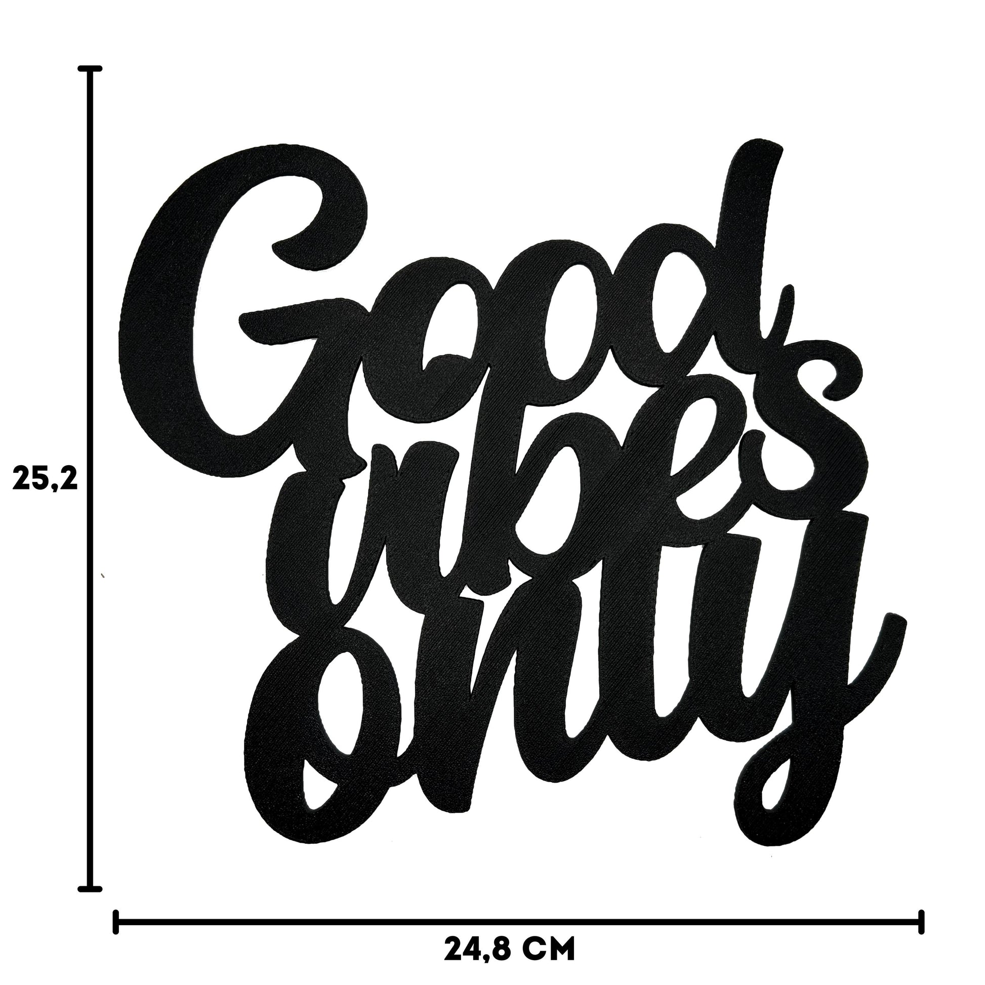 Klebendes Good vibes only Schild als moderne Wanddekoration – Produktansicht 4