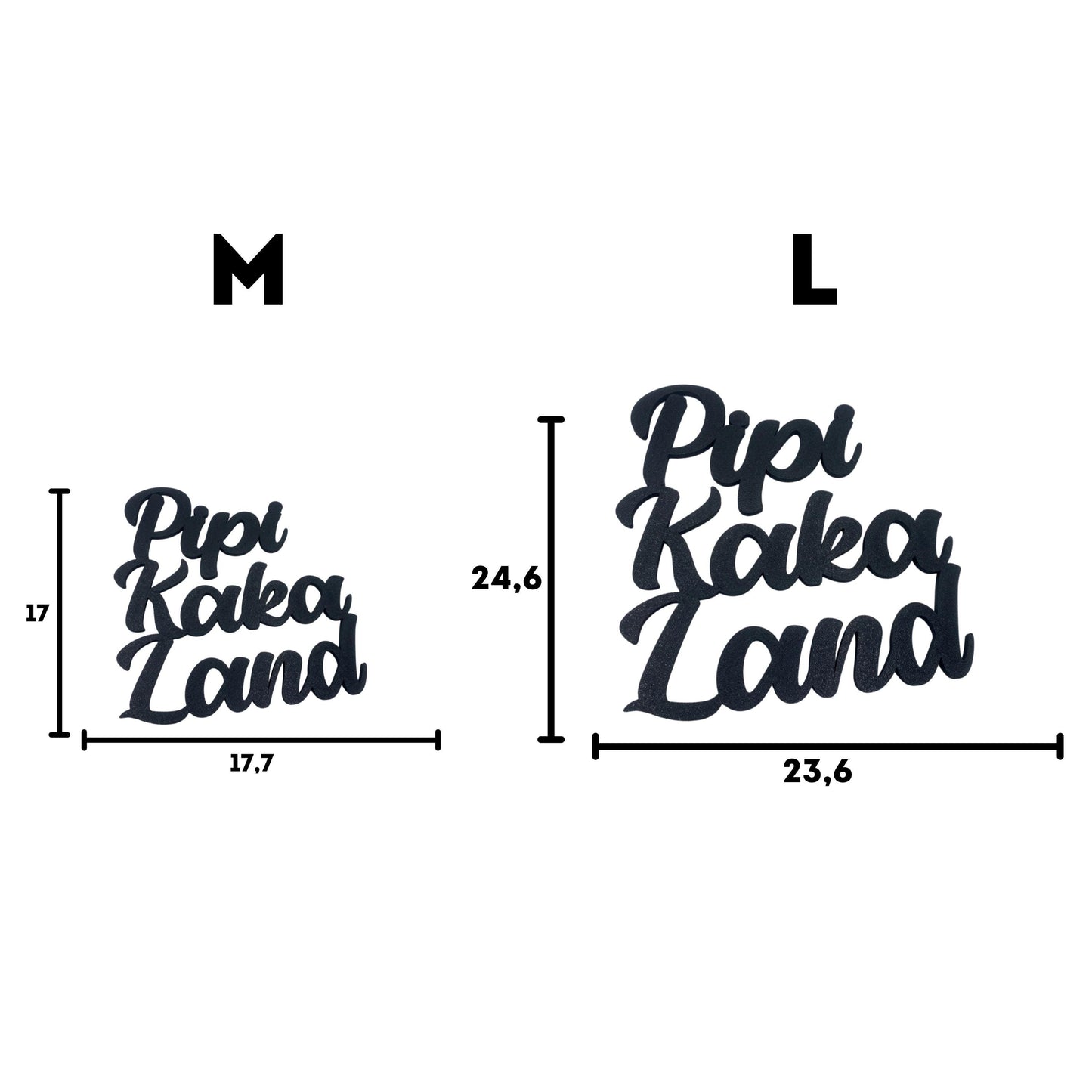 Klebendes Pipi Kaka Land Türschild als moderne Wanddekoration – Produktansicht 4