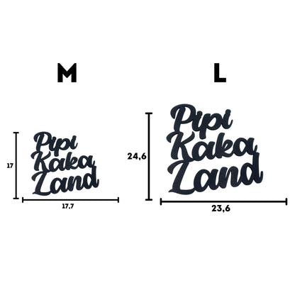 Klebendes Pipi Kaka Land Türschild als moderne Wanddekoration – Produktansicht 4