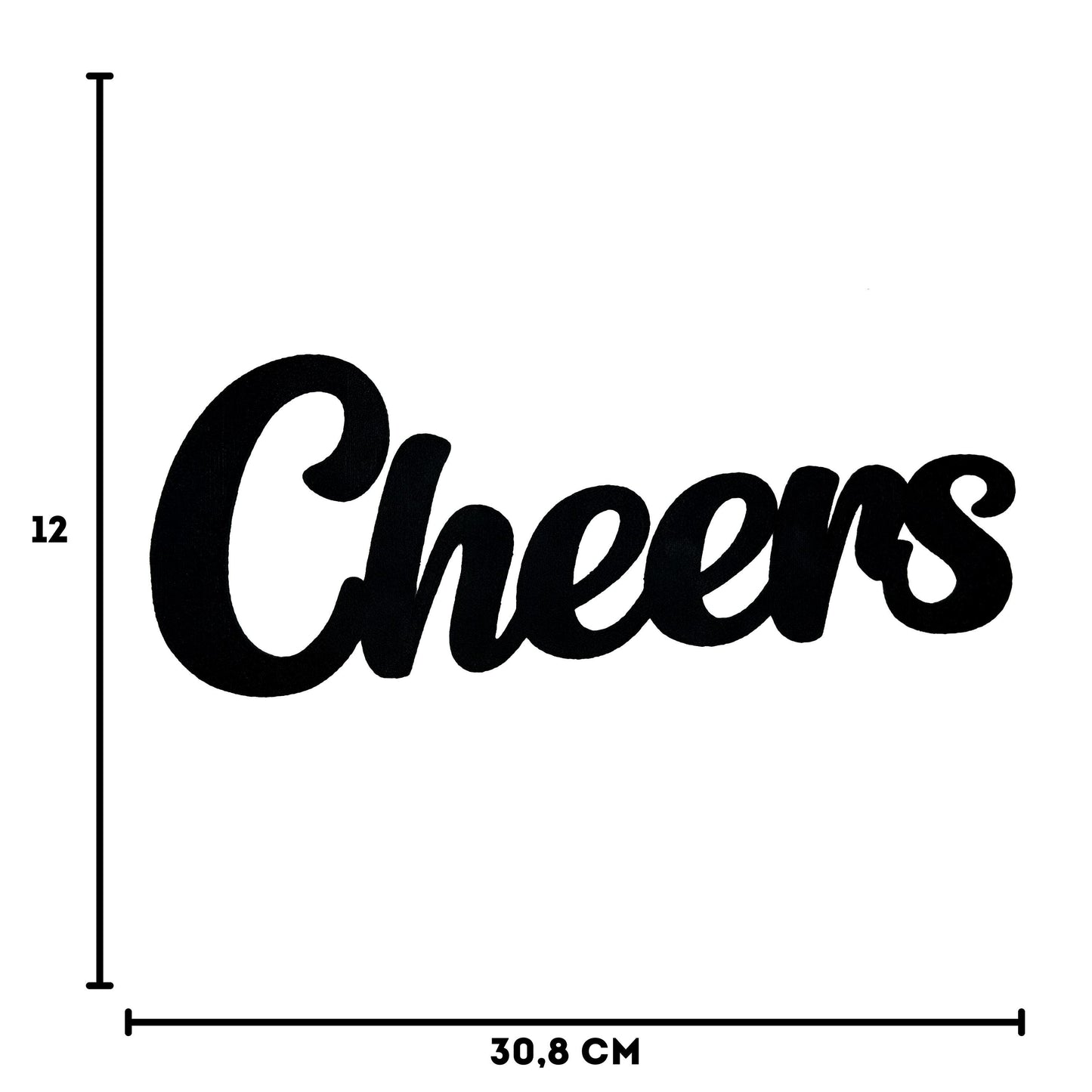 Klebendes Cheers Schild als moderne Wanddekoration – Produktansicht 5