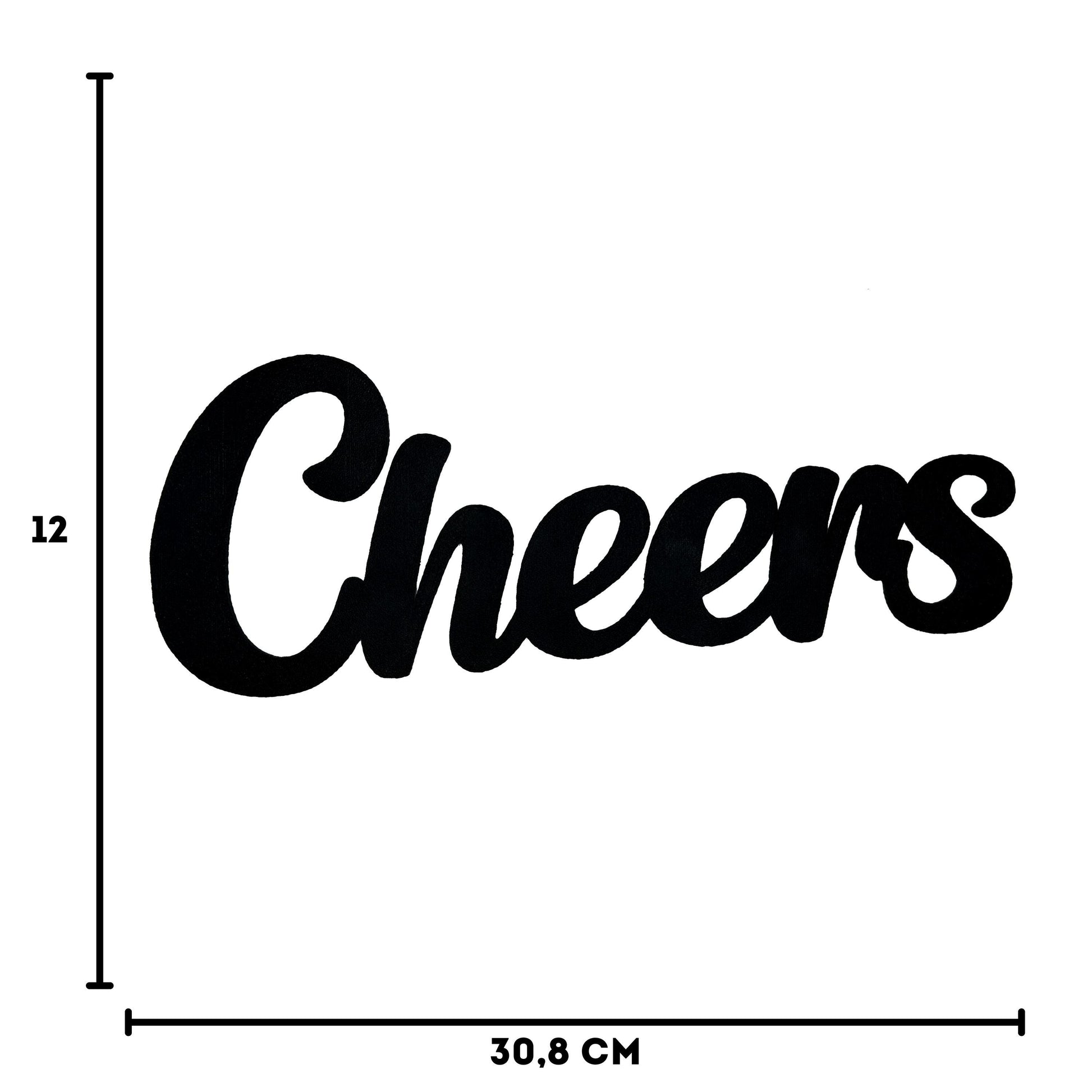 Klebendes Cheers Schild als moderne Wanddekoration – Produktansicht 5