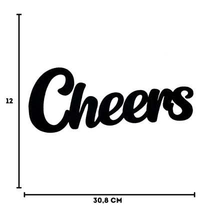 Klebendes Cheers Schild als moderne Wanddekoration – Produktansicht 5