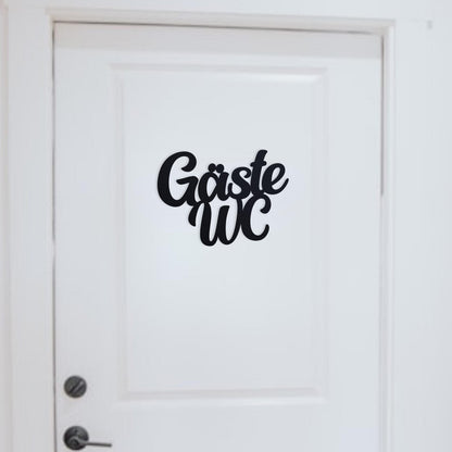 Klebendes Gäste WC Türschild als moderne Türdekoration – Produktansicht 8