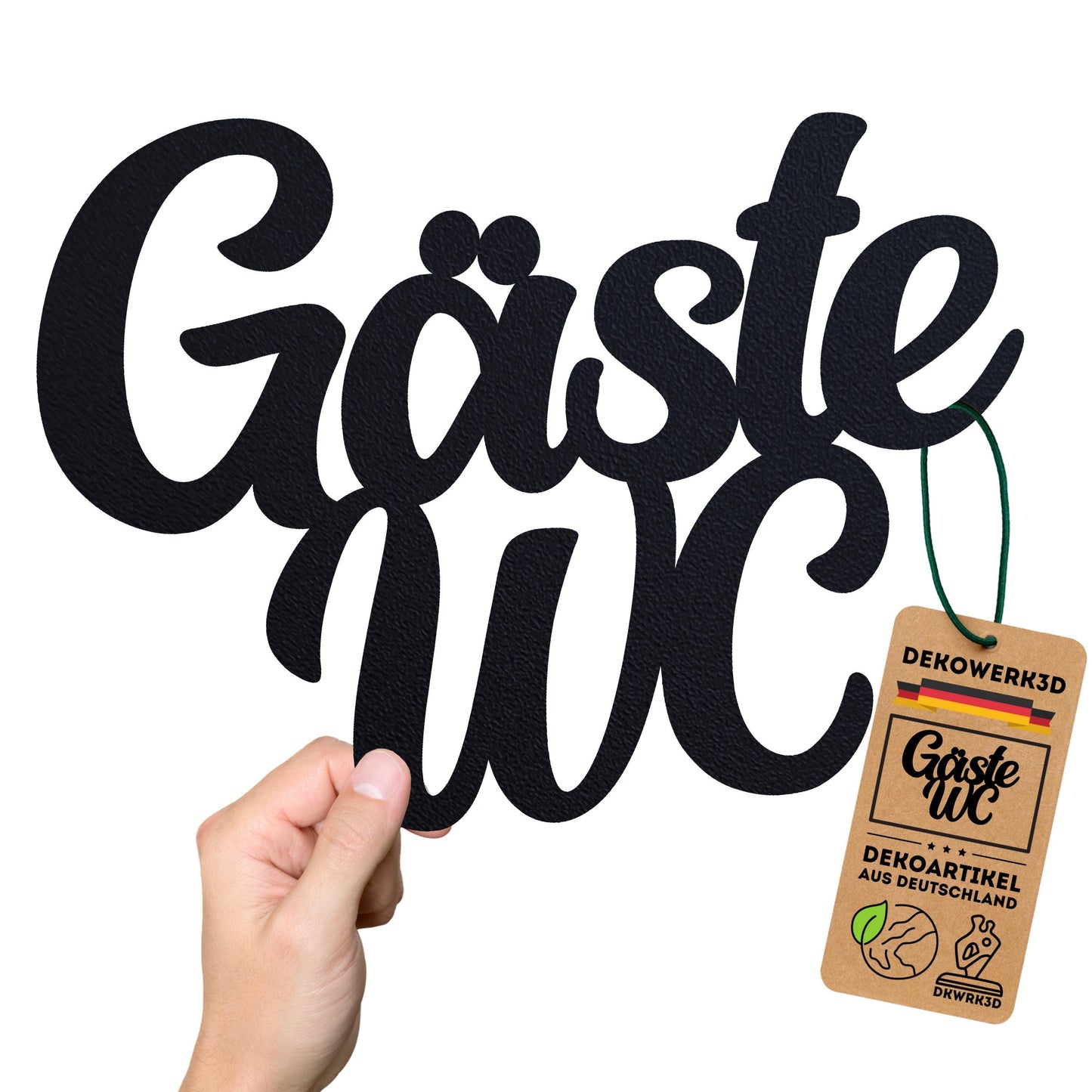 Klebendes Gäste WC Türschild als moderne Türdekoration – weitere Produktansicht