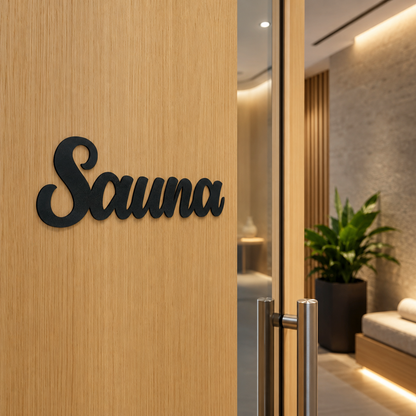 sauna deko schilder
